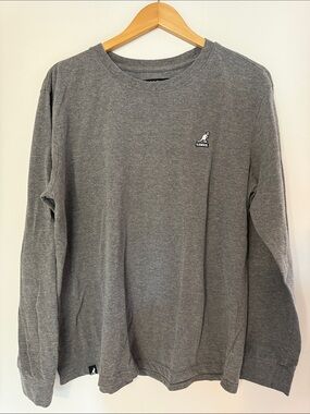 Kangol Men's Long Sleeve Crewneck Shirt - Heather Gray